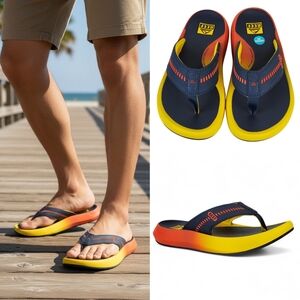 NWT Reef swellsole cruiser flip flop sandals navy sunset summer beach outdoor